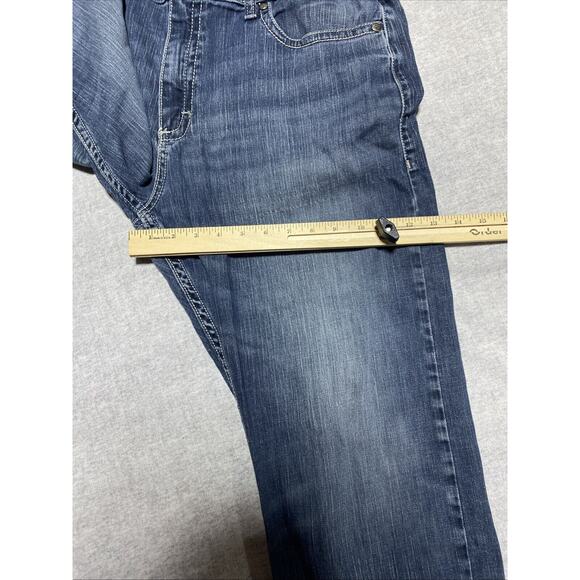 Wrangler 20X Jeans Mens Tag 36x34 Actual 37x32.5 Straight Western Cowboy Patched - Picture 15 of 16